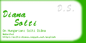 diana solti business card